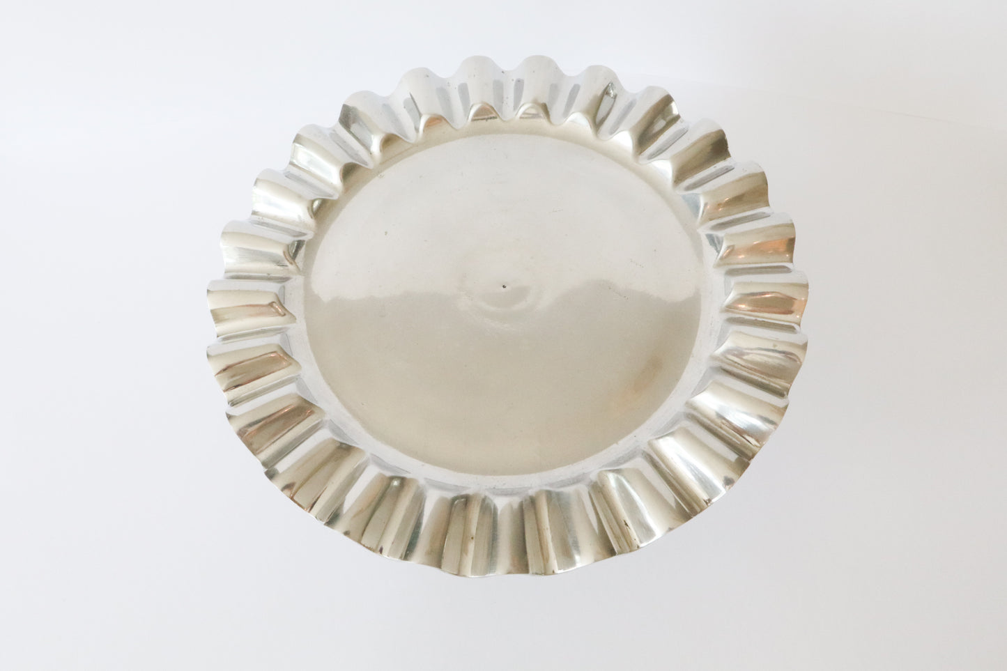 Zilveren Taartplateau Golvend