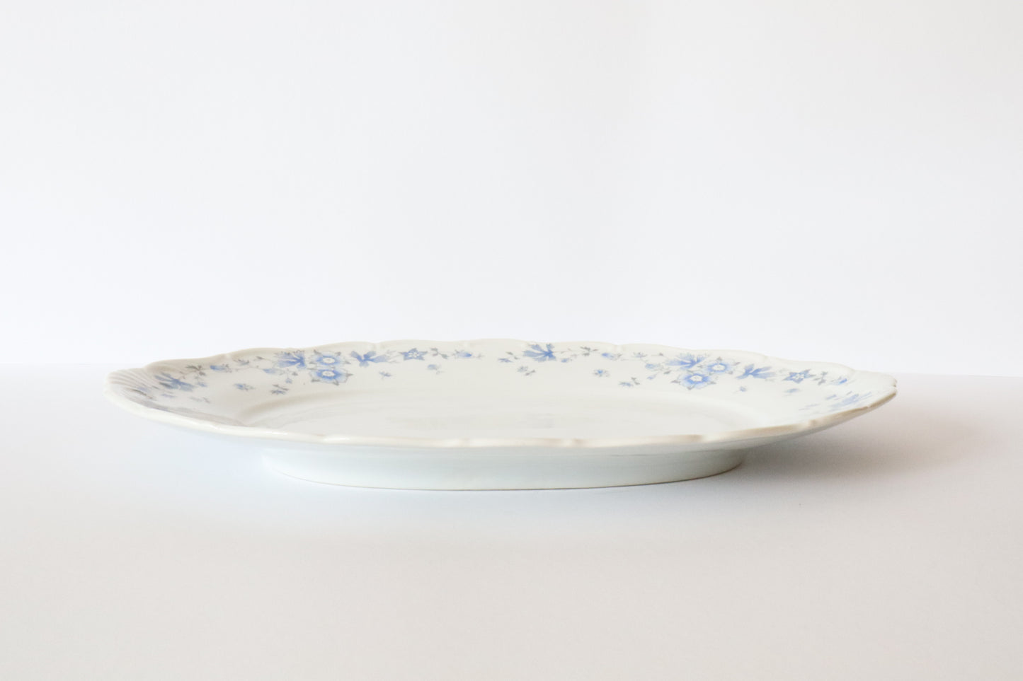 Schaal Ovaal Blauwe Bloemen