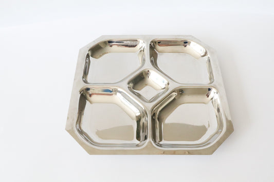 Zilveren Snack Tray Square