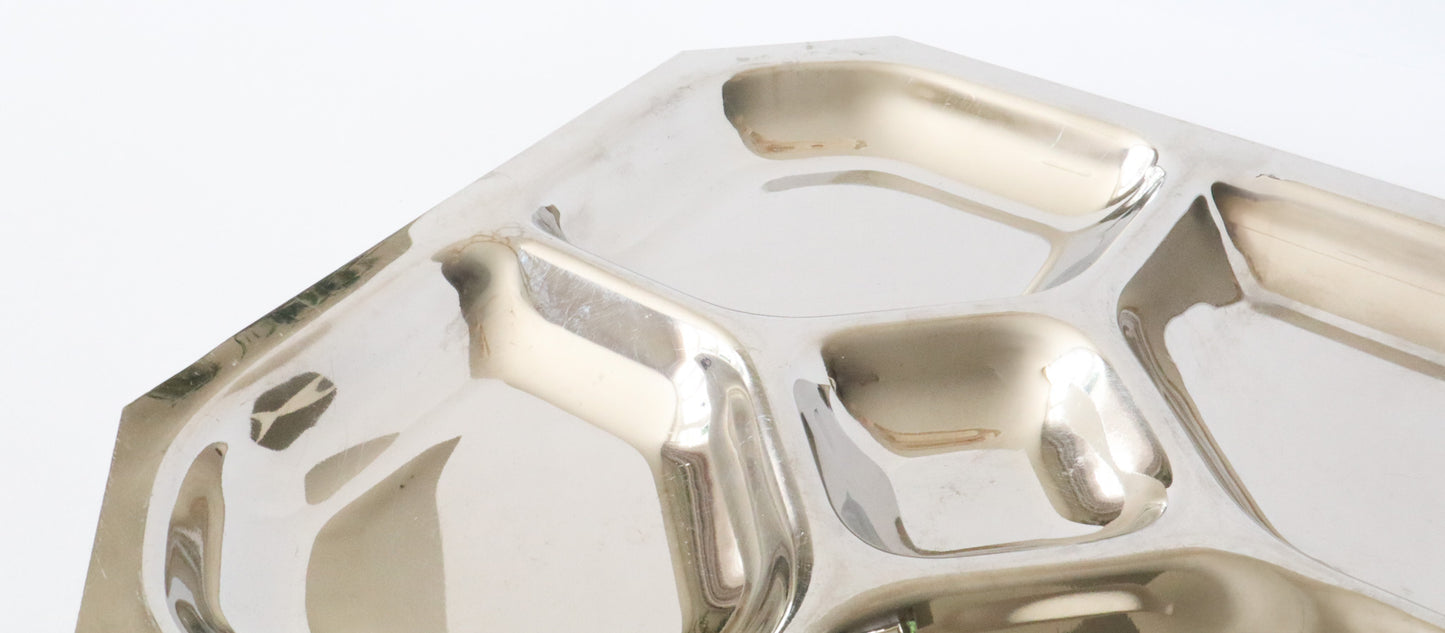 Zilveren Snack Tray Square