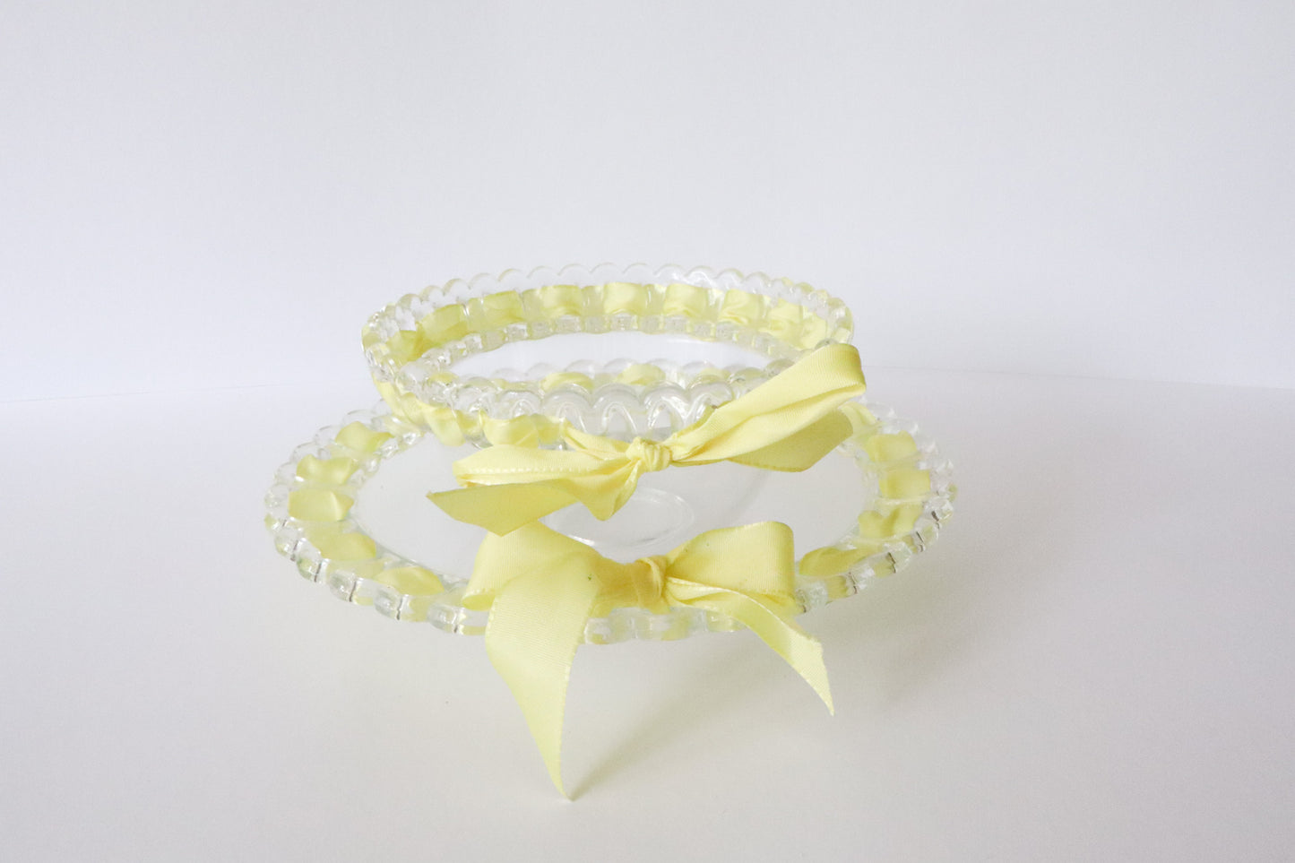 Set Schaaltje + Bordje Strik Geel