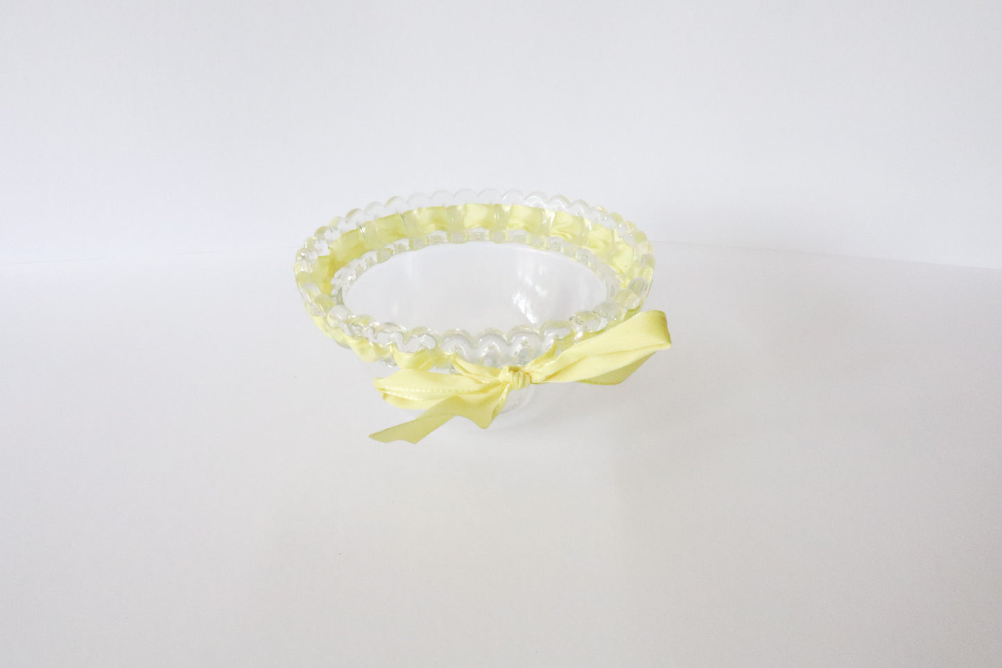 Set Schaaltje + Bordje Strik Geel