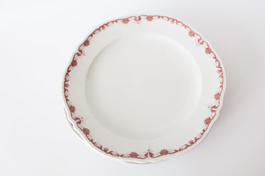 Bord Sierlijke Rand Rood 2st