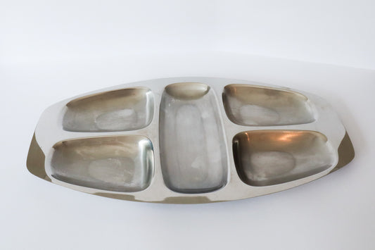 Zilveren Snack Tray Oval